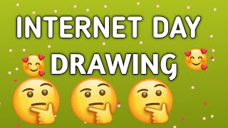 Internet day drawinginternet day poster drawing [upl. by Cortney918]