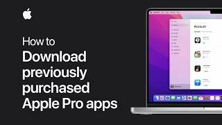 How to download previously purchased Apple Pro apps on your Mac  Apple Support [upl. by Nawad430]