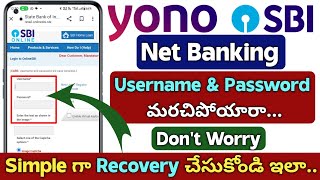 How to Recover Your SBI Net Banking Username And Password In Telugu [upl. by Htepsle]