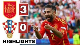 🔴Spain vs Croatia 30 HIGHLIGHTS Morata Fabian Ruiz Dani Carvajal GOALS  EURO 2024 [upl. by Aggappe166]