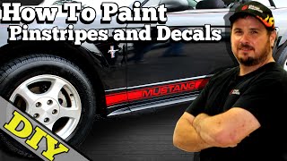 How To Paint Pinstripes and Decals THE EASY WAY  Eastwood Mustang Project [upl. by Errecart223]