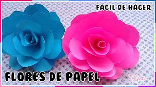 Flores de papel Facil de hacer [upl. by Gerick222]