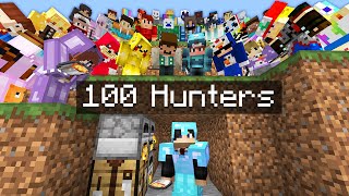 Minecraft Manhunt but its VS 100 Hunters [upl. by Benildas]