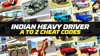 Indian Heavy Driver Secret Codes 📝  Toonstar Gaming [upl. by Kreis]