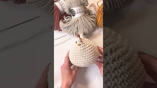 Crochet chicken with Bobbiny’s 3mm braided cord bobbiny crochet amugurumi plushies diycrafts [upl. by Anailil]