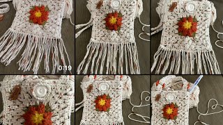 Tutorial  Crochet  Crossbody bag…diy tbt crochetprojects crochê fyp fy maga shortsvideo [upl. by Schenck]