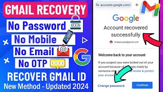 How to Recover Gmail Account without Phone Number and Recovery Email 2024  Gmail Account Recovery [upl. by Perrins634]