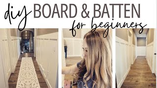 Easy DIY Board and Batten Wall  Hallway Makeover [upl. by Pepe910]