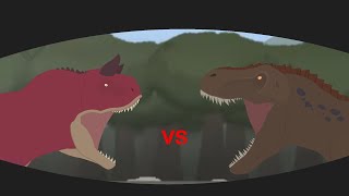 disney carnotaurus vs ark rex [upl. by Yerag]