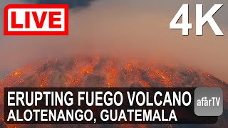 🔴 Live Now 247 Fuego Volcano Eruption in 4K Ultra HD [upl. by Fonz]