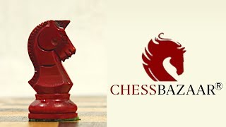 ChessBazaar Dubrovnik v2  Modelo Yugoslavo  Rojo laqueado [upl. by Adeys557]