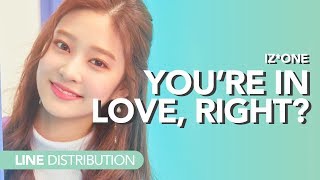 아이즈원 IZONE  반해버리잖아 Youre In Love Right  Line distribution [upl. by Hyozo42]