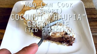 Hawaiian Chocolate “Haupia” Pie Short  Woo Can Cook [upl. by Eineeuq]