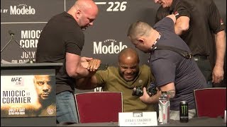 Daniel Cormier has strange fall during UFC 226 press conference [upl. by Gabriello]