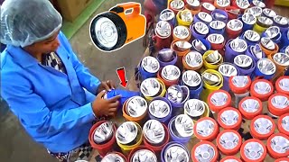 FACTORY में TORCH कैसे बनता है  Led Torch Manufacturing Process  Led Torch Production electric [upl. by Ayotahs]