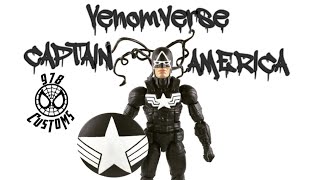 Venomverse Captain America Custom Marvel Legends SpiderMan 6” action figure review [upl. by Omissam432]