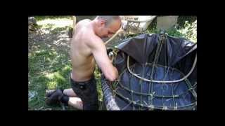 Building a two man boat using traditional skills bushcraft The Coracle [upl. by Eniliuqcaj]