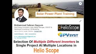 How to add multiple solar inverters in helioscope software [upl. by Ahsil]