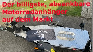 Günstigster absenkbarer Motorradanhänger aus Polen [upl. by Llenwahs]