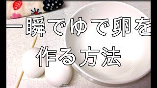 【ワイルドクッキング】レンジでゆでたまご 一瞬でつくる方法 時短家事  Boiled eggs in a microwave oven [upl. by Aitnic]