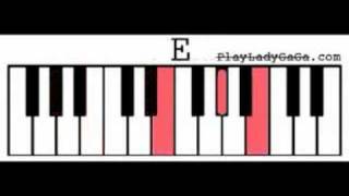 Play Lady GaGa  Poker Face  Piano Chords [upl. by Chane]