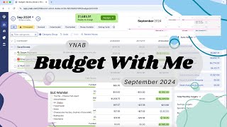 YNAB Budget With Me  September Paycheck 1  Overspending on skincare  hobbies [upl. by Soalokin]