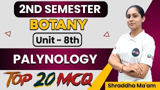 BSc 2nd Semester Botany Unit8th Palynology  BSc 2nd Semester Objective Questions Palynology [upl. by Maisel]