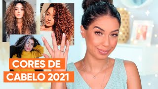 AS MELHORES CORES PRA CABELO CACHEADO E CRESPO PRA 2021  JULIANA LOUISE [upl. by Nalyad]