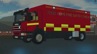 RAREGH07S1 Hertfordshire Incident Support Unit Turnout on TWO TONES  BFRS Roblox [upl. by Nnylarac]