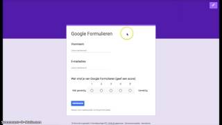 Werken met Google formulieren [upl. by Romilda]