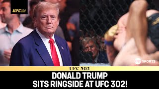 Donald Trump receives thunderous applause at UFC 302 🇺🇸 [upl. by Kuo]