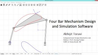 Four Bar Mechanism Design and Simulation software [upl. by Bourgeois463]