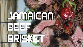 Jamaican Beef Brisket Steak Grill Recipe  BBQ Grilled Video [upl. by Kora]