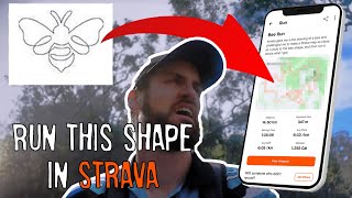 Strava Art Running the shape of a bee [upl. by Schulz]