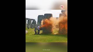 Activists Damage Stonehenge Structure  shorts youtubeshorts [upl. by Sergeant201]