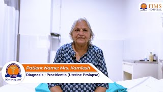 Patient Success Story  Mrs Kamlesh  FIMSHospital [upl. by Enened]