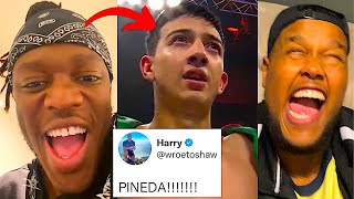 INFLUENCERS REACT TO PINEDA VS BDAVE  PINEDA COMEBACK WIN REACTION [upl. by Hanas]