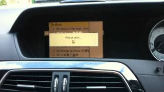 Mercedes Benz COMAND Online MY2012 w204 C Class  copying mp3s to hard drive [upl. by Ahsert]