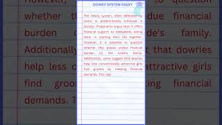 Dowry System Essay in English [upl. by Alioz]