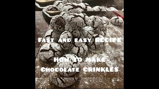 PART 2 of 2 HOW TO MAKE EASY RECIPE CHOCOLATE CRINKLES COOKIES BEST HOLIDAY GIFT IDEAS [upl. by Nairb]