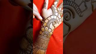 mehndi design simple back side easy  mehandi ka design  mehndi designs  karwachauth mehndi design [upl. by Yeslek]