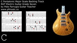 Guitar Backing Track C Pentatonic Major  Grade Seven [upl. by Ylebmik]