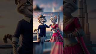 Cat Enjoy On Burj Khalifa 😜 trending cat meowmix catcute viralvideo cute catflix [upl. by Hance]