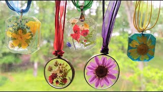 62 Dried Flower Resin Jewelry A Beginners Guide From Picking A Flower To Finished Art [upl. by Nosemaj]