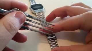 How to Adjust Casio Watch Band A168W1 [upl. by Hilar644]