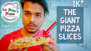 La Pinoz Pizza  The Giant Pizza Slices lapinozpizza kolkata rabisvlogslog [upl. by Ailadgim278]