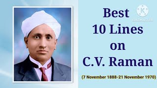 10 Lines on CV Raman in EnglishEssay on CV RamanBiography of CV Raman in Englishcvraman [upl. by Laing]