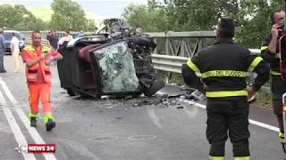 Incidente stradale Rovito Statale 107 [upl. by Akerdnuhs]