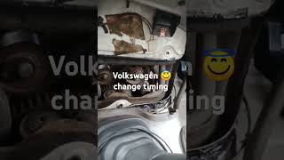 Volkswagen change timing belt front and behind two timing belt [upl. by Dunson431]