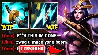 This Leblanc build is so unbeatable I made the enemy Yone mental boom PENTAKILL [upl. by Solim803]